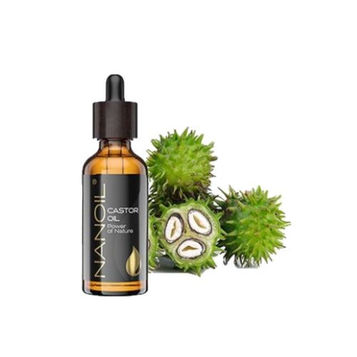 Huile De Ricin Nanoil Castor Oil 50ml - Huile Naturelle, Pressée À Froid Et Non-Raffinée Pour Les Soins Du Visage, Du Corps Et Des Cheveux 