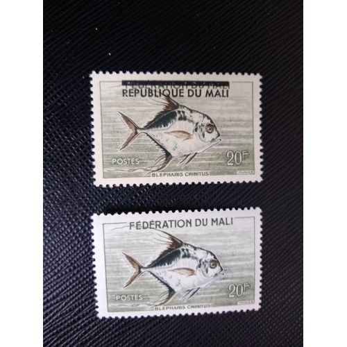 Timbre Mali Yt 6 - 10 Pompano Africain (Alectis Crinitus) 1960/61 ( 120306 )