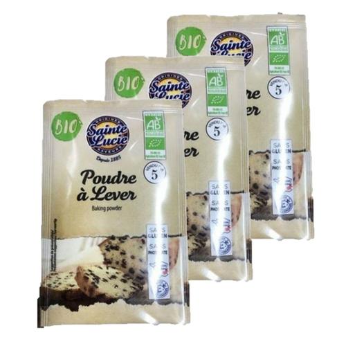 Lot 3x Poudre À Lever Bio - Paquet 50g