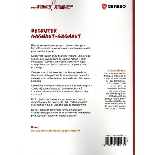 Recruter Gagnant-Gagnant - Méthodes Et Outils Pnl Pour Réussir Ses Recrutements