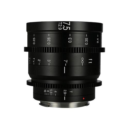 Objectif hybride vidéo Laowa 7,5mm T2.9 Zéro-D S35 Ciné noir pour Sony E