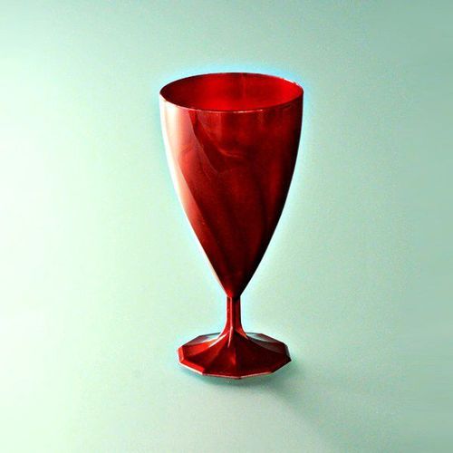 6 Verres À Vin Réutilisables 15cl Rouge Carmin