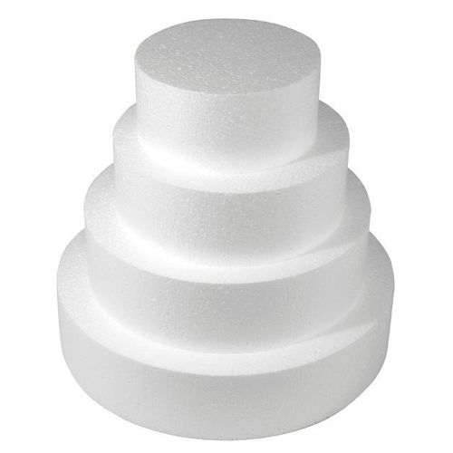 Pièce Montée Polystyrène Ø 30 À 10 Cm Haut 28 Cm 4 P