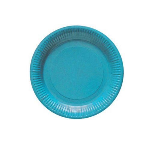 8 Assiettes Carton 18cm - Turquoise