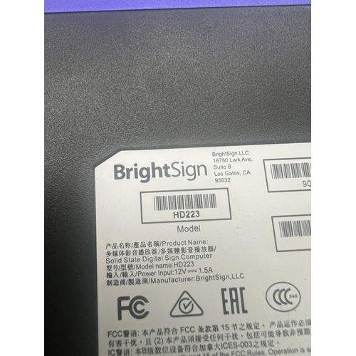 BrightSign DH223 Networked Interactive Media/Digital Signage Player