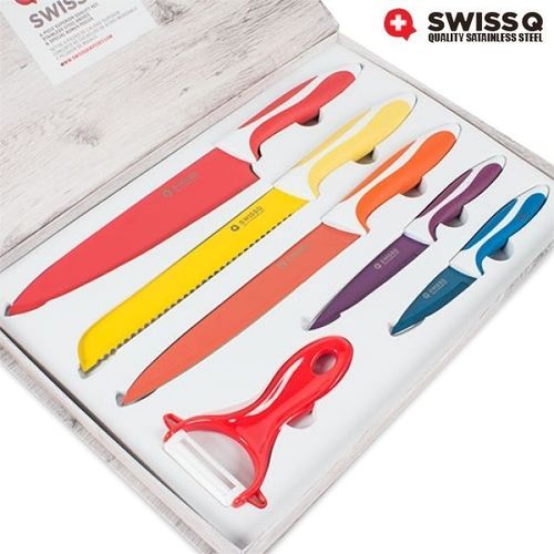 Coffret De Couteaux Swiss Q 5 Couteaux Et 1 Économe