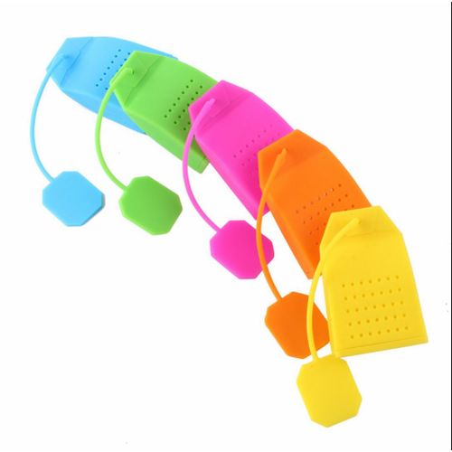 Boule À Thé En Silicone En Forme De Sachet De Thé (Opaque) - Jaune