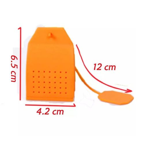 Boule À Thé En Silicone En Forme De Sachet De Thé (Opaque) - Orange