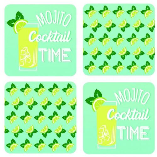 Boite De 4 Sous Verres Mojito