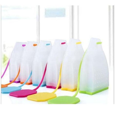 Boule À Thé En Silicone En Forme De Sachet De Thé (Transparent) - Jaune