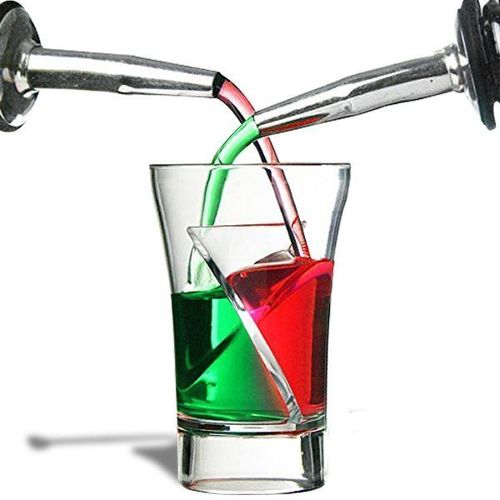 5 Verres Shooters Twister À Double Compartiment Double Chambre