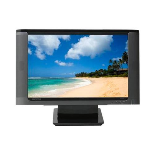 Moniteur à cristaux liquides Compaq WF1907v diagonale 19 pouces 48cm centimètres sonore inclinable contrôle volume en façade anti-reflets anti-statique Connexion VGA jack stéréo argent & noir antivol