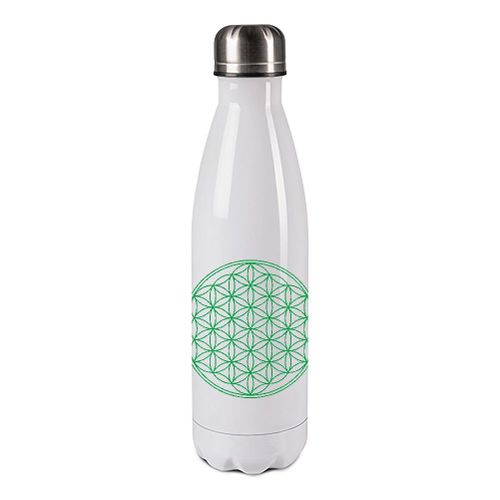 Bouteille Thermos En Inox Fleur De Vie - By Cbkreation
