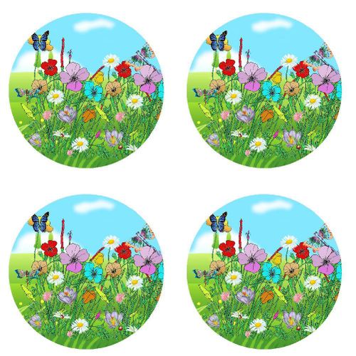 Set De 4 Dessous De Verres Ambiance Bucolique By Cbkreation