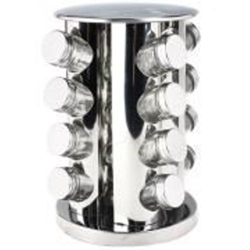Présentoir À Épices Rotatif 16 Pots En Verre