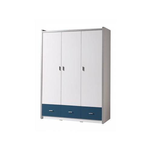 Vipack Bonny Armoire 3 Portes Bleu