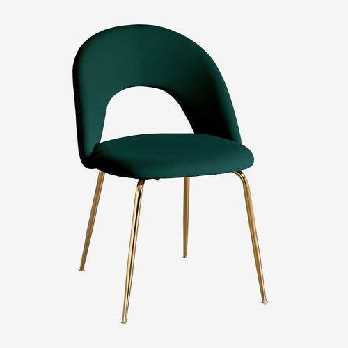 Lot De 2 Chaises De Salle À Manger Glorys En Velours Doré