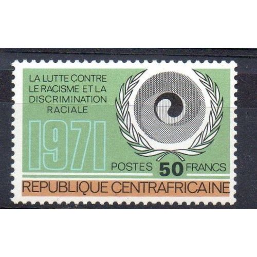 Centrafrique Timbre Lutte Contre Le Racisme 1971