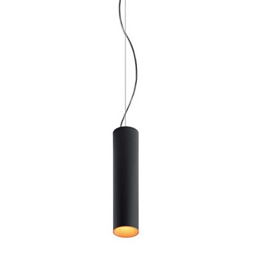 Artemide Lampe À Suspension Tagora Suspension 80 Avec Faisceau Lumineux 36° (Noir/Orange, 3000k, Pas Dimmable - Aluminium)