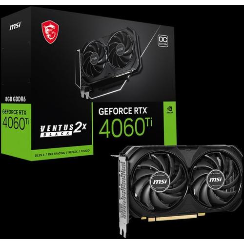 Msi Rtx 4060ti Ventus 2x Black 8g E1 Oc