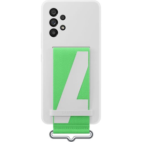 Coque Samsung G A53 5g Silicone Avec Lanière Blanche Samsung