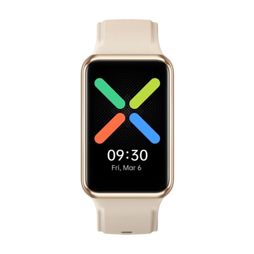 OPPO Watch Free Vanille- &Eacute;cran AMOLED 1,4, Suivi cont