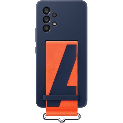 Coque Samsung G A53 5g Silicone Avec Lanière Bleu Marine Samsung