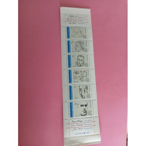 Carnet 6 Timbres- Poètes Français Du Xxième Siècle
