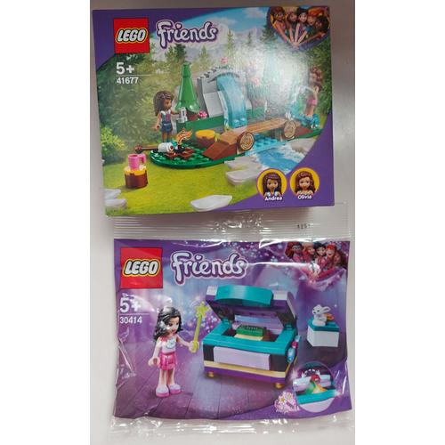 Lot Légo Friends - La Cascade Dans La Forêt - 41677 + Boîte Magique D'emma (Polybag) - 30414