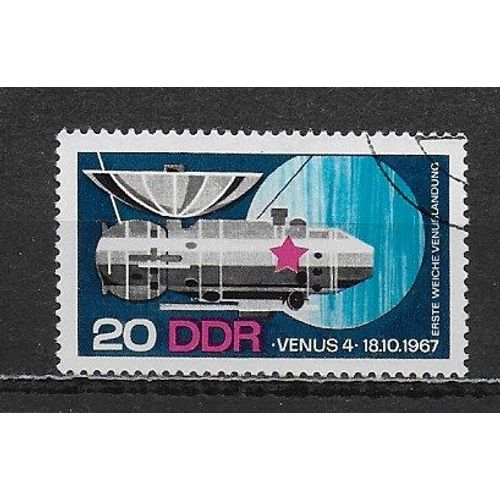 Allemagne Ddr 1968 : Espace : Succès Soviétiques Dans Le Cosmos : Vénus 4 - Timbre Oblitéré