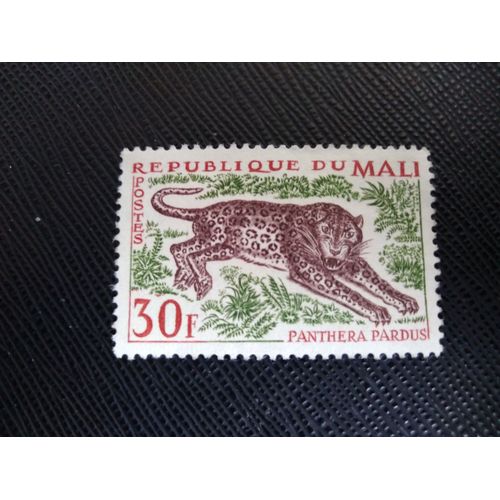 Timbre Mali Yt 74 Léopard (Panthera Pardus) 1965 ( 120306 )