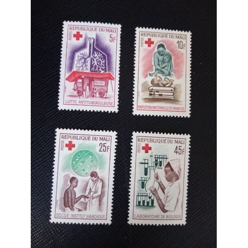 Timbre Mali Yt 79 A 82 Séries: Soins De Santé 1965 ( 120306 )