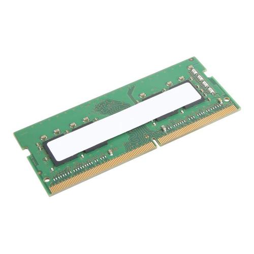 Lenovo - DDR4 - module - 4 Go - SO DIMM 260 broches - 3200 MHz / PC4-25600 - mémoire sans tampon - non ECC - CRU - vert - pour ThinkCentre M70a; M70q; M80q; M90a; M90q; ThinkPad E14 Gen 2; E15...