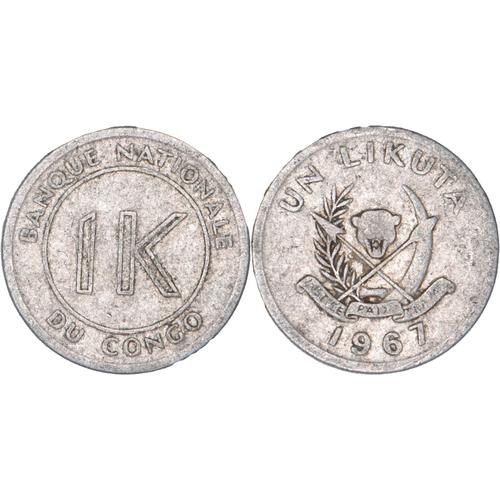 Congo - 1967 - 1 Likuta - Aluminium - 02-065