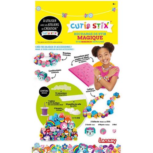 Cutie Stix - Recharge Happy - Création de bijoux enfants - Dès 6 ans -  Lansay au meilleur prix