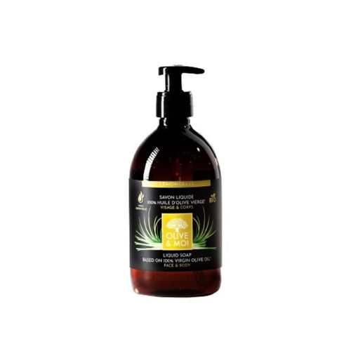 Lemongrass  Savon Liquide 100% Huile DOlive Extra Vierge Bio  500ml 