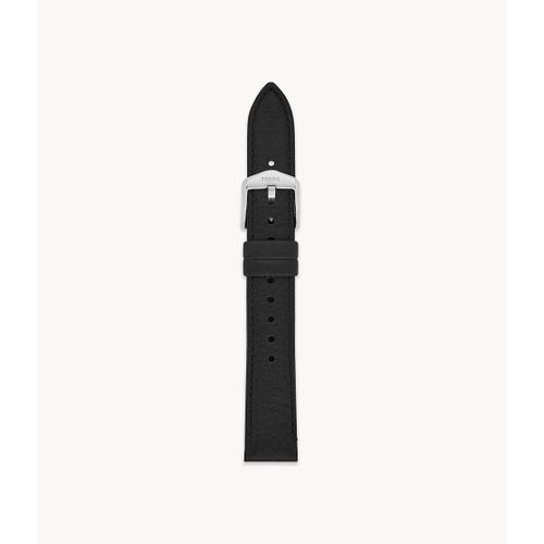 Bracelet Interchangeable En Cuir Éco-Responsable Noir De 16 Mm - Fossil S161096 - Femmes - Noir
