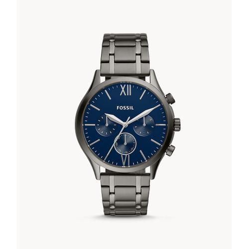 Montre Fenmore Midsize Multifonction En Acier Inoxydable Anthracite - Fossil Bq2401 - Homme - Anthracite