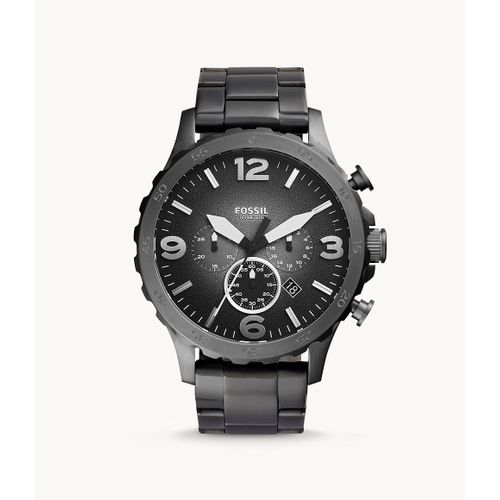 Montre Nate En Acier Inoxydable Gris - Fossil Jr1437 - Homme - Gris