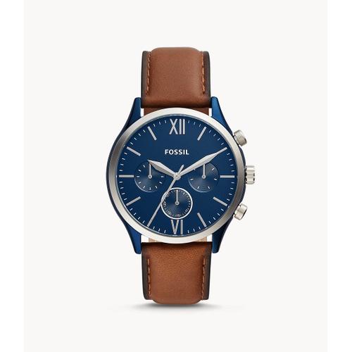 Montre Fenmore Midsize Multifonction En Cuir Marron - Fossil Bq2402 - Homme - Marron