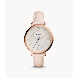 Montre Jacqueline Avec Fonction Date En Cuir Blush - Fossil Es3988 - Femmes - Rose Poudré