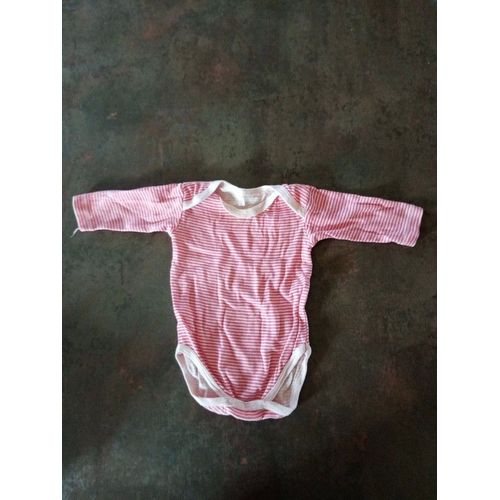 Body Rayé Rose Fille 3 Mois Très Bon État