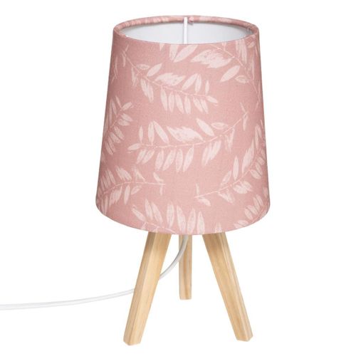 Lampe En Bois Rose H23.5 Cm