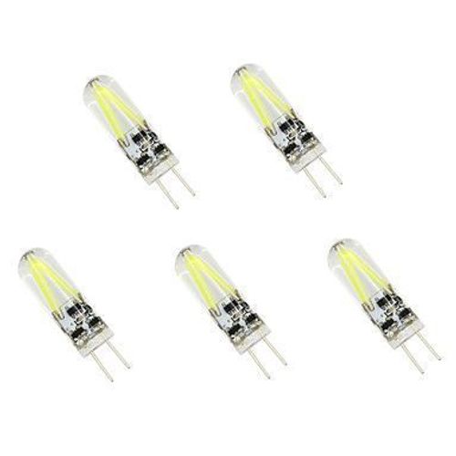 5pcs G4 1.5w Conduit Ampoule Cob De Filaments Égal 20w Lampe À Incandescence (Ac / Dc 12v) Blanc Neige