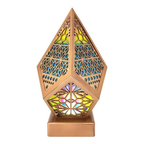 Lampe De Sol En Bois Style Bohème Romantique, 1 Pièce, Spot Lumineux Coloré En Forme D'étoile, Ajouré, Projection 3d, Artisanat D'art, Cadeaux Pour La Maison, Décoration De Fête