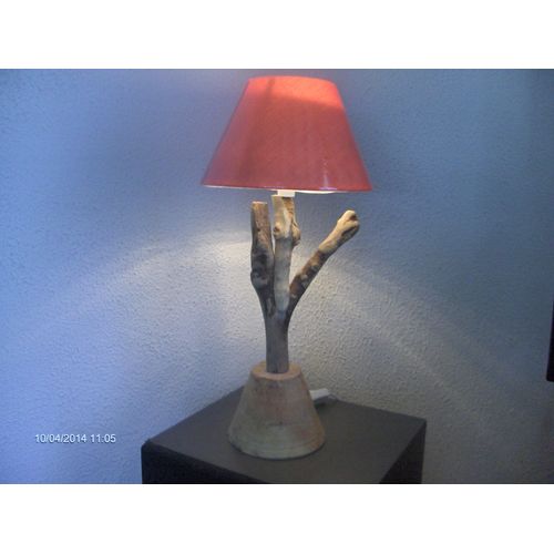Lampe Vrai Bois Floté