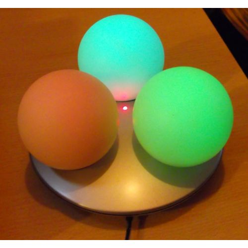 Globes Lumineux Multicolores Sur Support