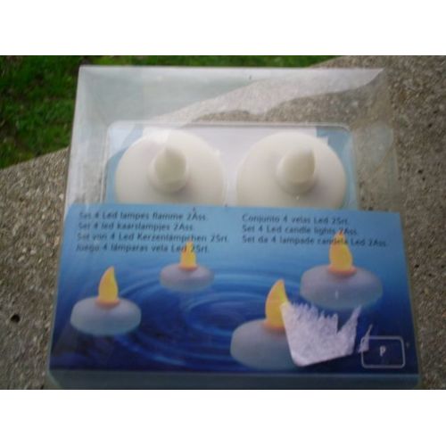Set 4 Led Lampes Flammes 2ass
