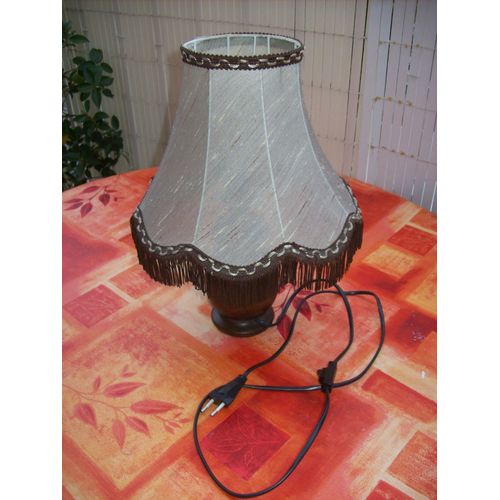 Lampe A Poser En Bois Avec Abajour