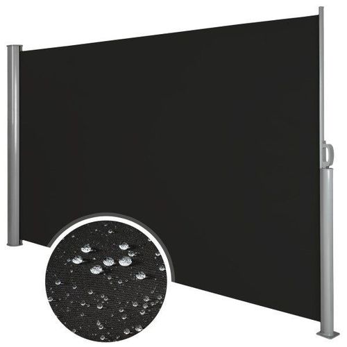 Auvent Store Latéral Brise-Vue Abri Soleil Aluminium Rétractable 200 X 300 Cm Noir Helloshop26 08_0000535